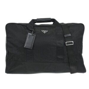 Prada Black Nylon 2way Duffle Handbag 172 135707